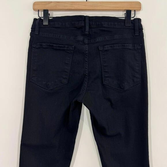 FRAME Denim Women’s Size 28 Black Film Noir Le Skinny de Jeanne Mid Rise Jeans - Picture 8 of 12